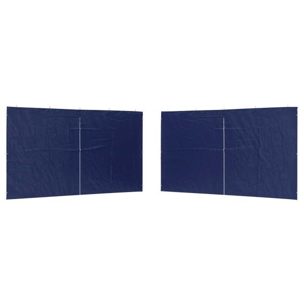 Стена на палатка за парти 2 pcs Синьо 400 x 195 см