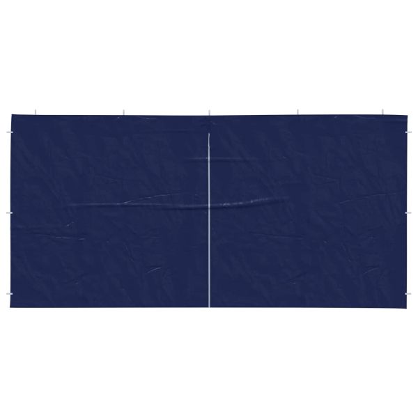 Стена на палатка за парти 2 pcs Синьо 400 x 195 см