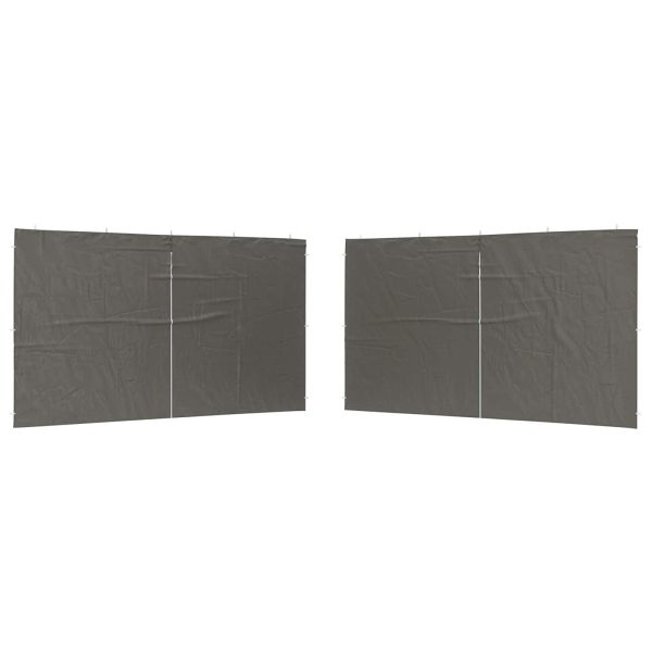 Стена на палатка за парти 2 pcs Антрацит 400 x 195 см