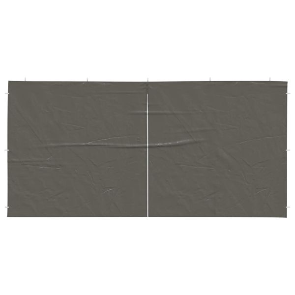 Стена на палатка за парти 2 pcs Антрацит 400 x 195 см