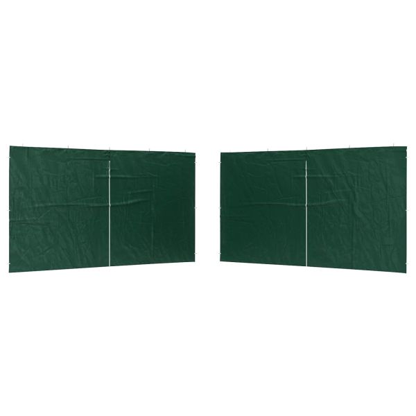 Стена на палатка за парти 2 pcs Зелено 400 x 195 см