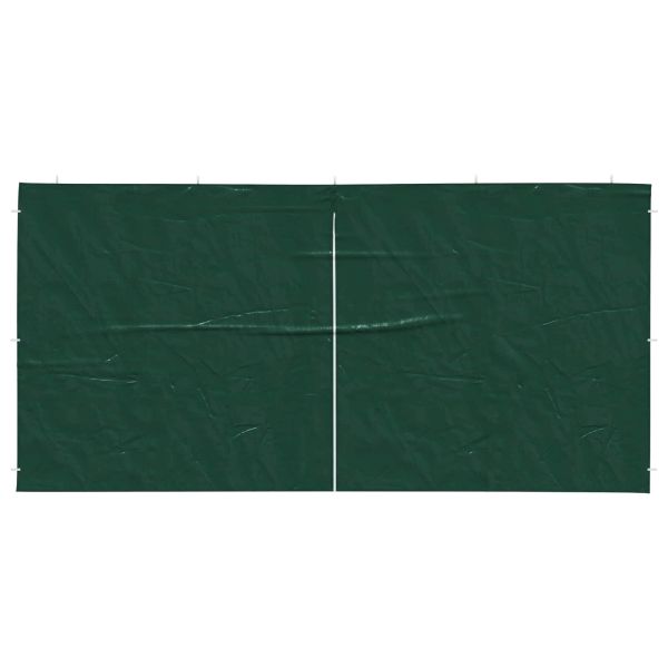 Стена на палатка за парти 2 pcs Зелено 400 x 195 см