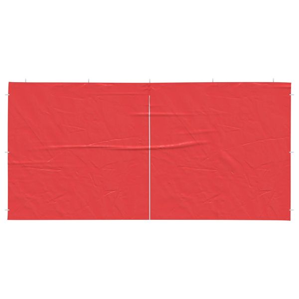Стена на палатка за парти 2 pcs Червено 400 x 195 см