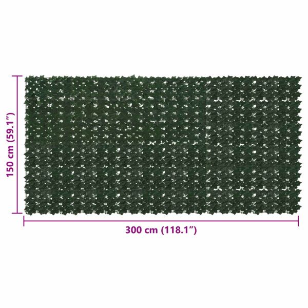 Завеса за балкон с листа Тъмнозелено 300 x 150 cm