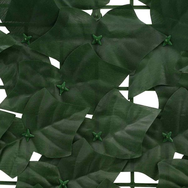 Завеса за балкон с листа Тъмнозелено 600 x 150 cm