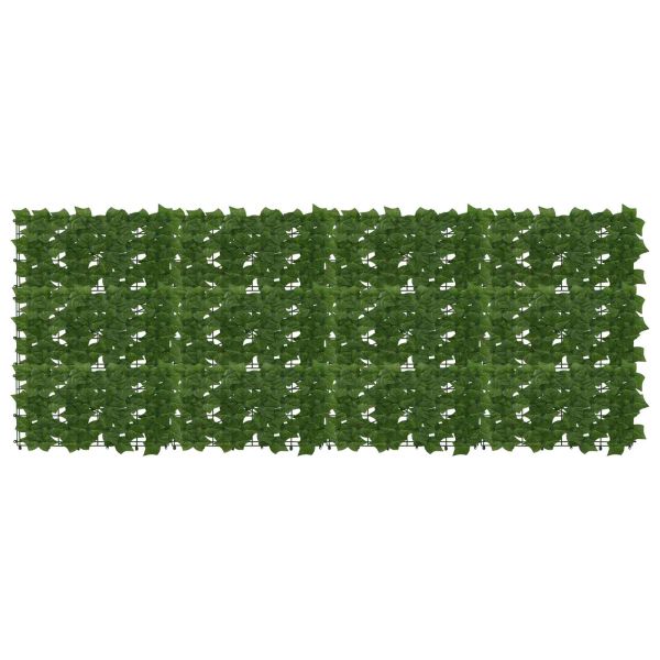 Завеса за балкон с листа Зелено 200 x 75 cm Полиестер и тъкан