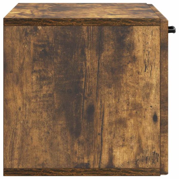 Стенно монтиран ТВ шкаф Опушен дъб 59,5 x 31 x 30 см