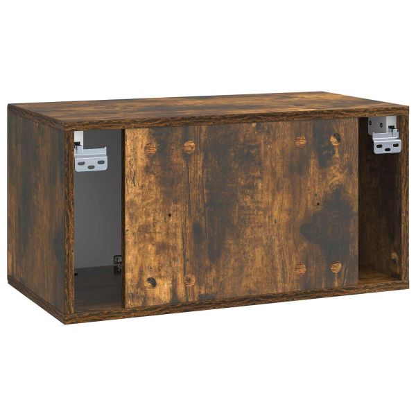 Стенно монтиран ТВ шкаф Опушен дъб 59,5 x 31 x 30 см