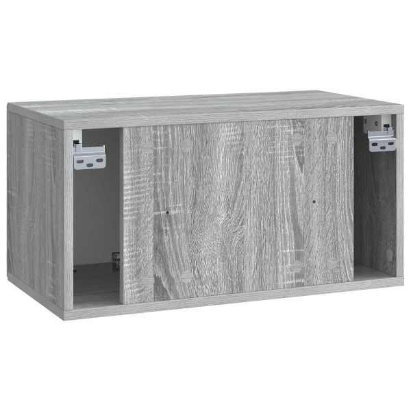 Стенно монтиран ТВ шкаф Сива сонома 59,5 x 31 x 30 см