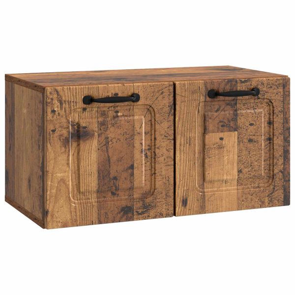 Стенно монтиран ТВ шкаф Старо дърво 59,5 x 31 x 30 см