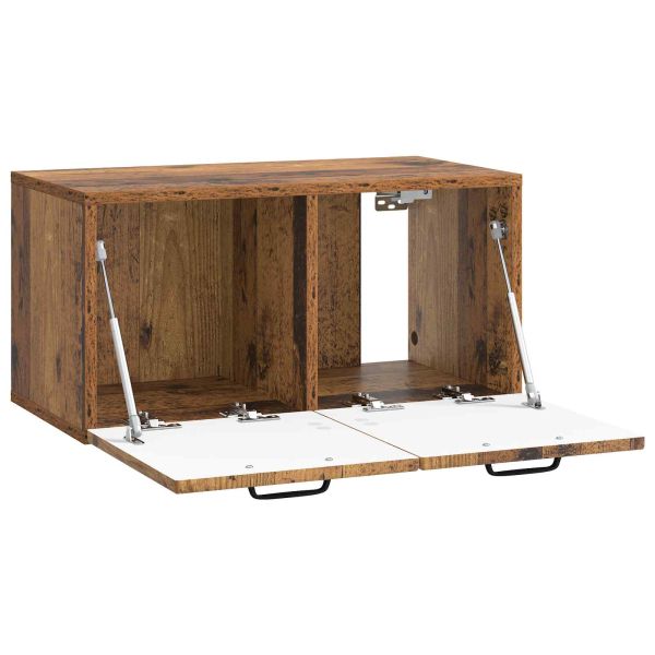 Стенно монтиран ТВ шкаф Старо дърво 59,5 x 31 x 30 см