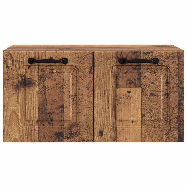 Стенно монтиран ТВ шкаф Старо дърво 59,5 x 31 x 30 см