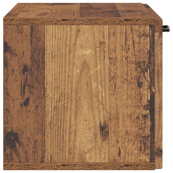 Стенно монтиран ТВ шкаф Старо дърво 59,5 x 31 x 30 см