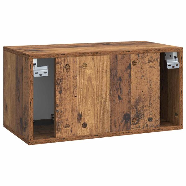 Стенно монтиран ТВ шкаф Старо дърво 59,5 x 31 x 30 см