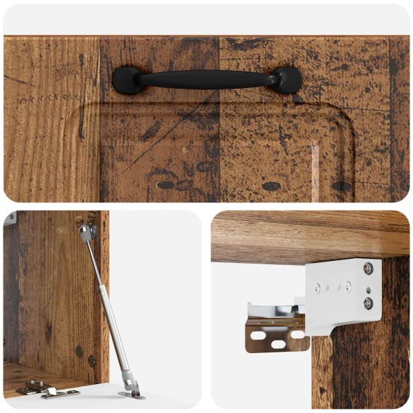 Стенно монтиран ТВ шкаф Старо дърво 59,5 x 31 x 30 см