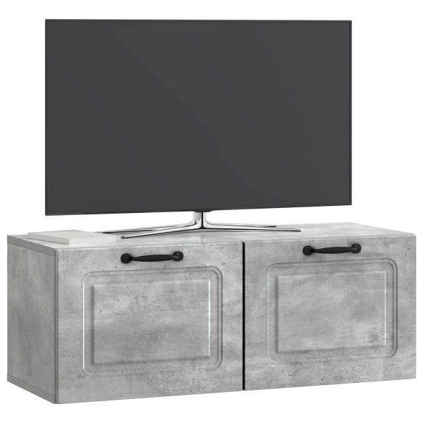 Стенно монтиран ТВ шкаф Бетонно сиво 78,5 x 31 x 30 см