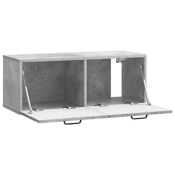 Стенно монтиран ТВ шкаф Бетонно сиво 78,5 x 31 x 30 см