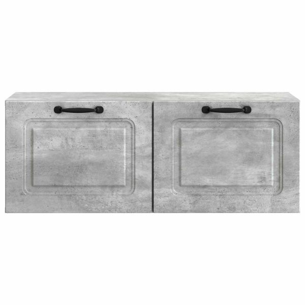 Стенно монтиран ТВ шкаф Бетонно сиво 78,5 x 31 x 30 см