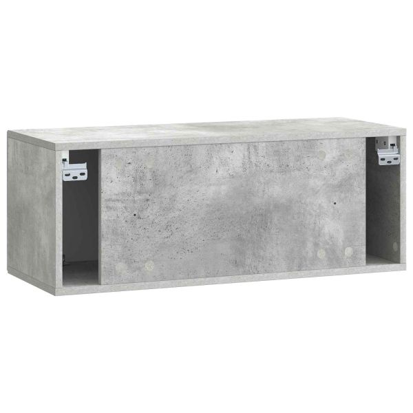 Стенно монтиран ТВ шкаф Бетонно сиво 78,5 x 31 x 30 см