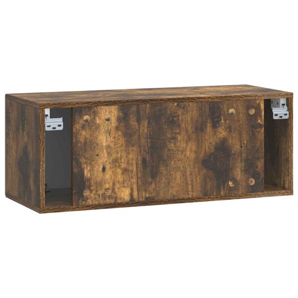 Стенно монтиран ТВ шкаф Опушен дъб 78,5 x 31 x 30 см