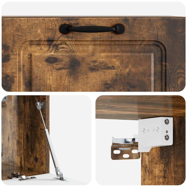 Стенно монтиран ТВ шкаф Опушен дъб 78,5 x 31 x 30 см