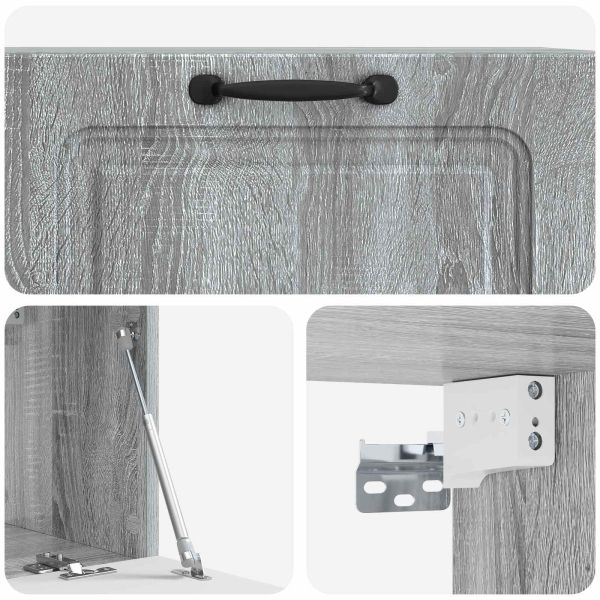 Стенно монтиран ТВ шкаф Сива сонома 78,5 x 31 x 30 см