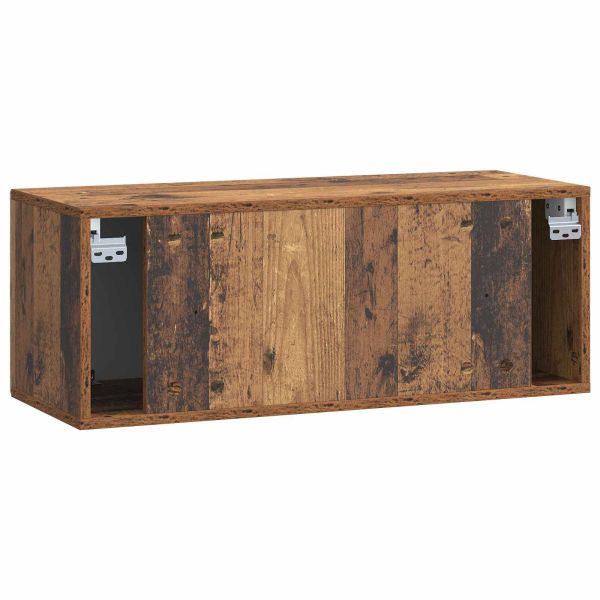 Стенно монтиран ТВ шкаф Старо дърво 78,5 x 31 x 30 см
