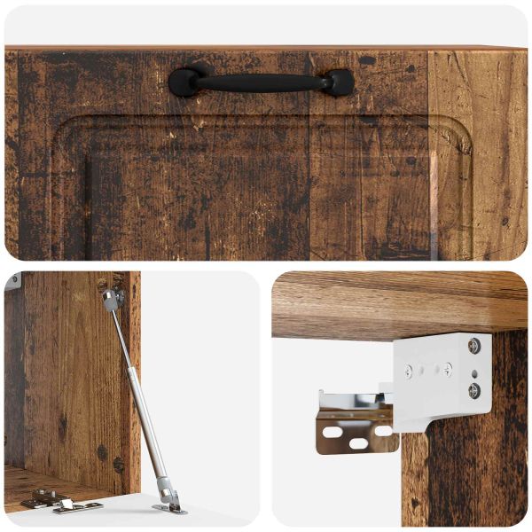 Стенно монтиран ТВ шкаф Старо дърво 78,5 x 31 x 30 см