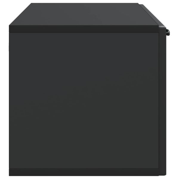 Стенно монтиран ТВ шкаф Черно 98 x 31 x 30 см