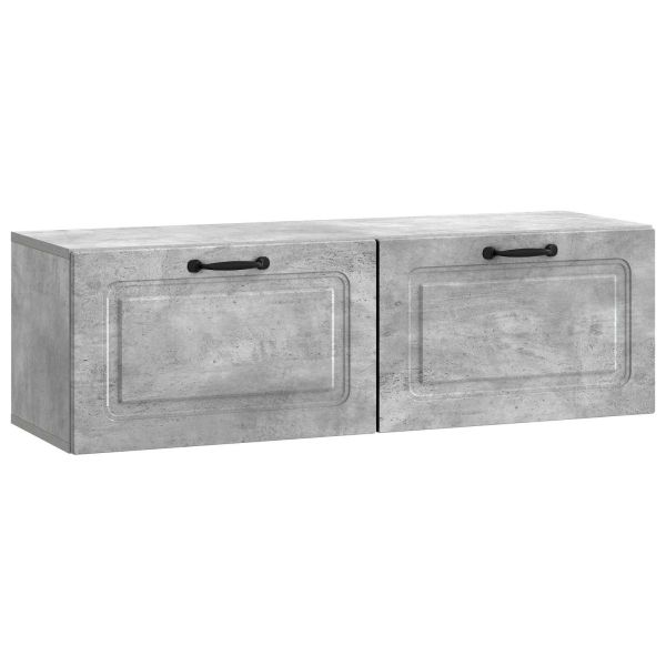 Стенно монтиран ТВ шкаф Бетонно сиво 98 x 31 x 30 см