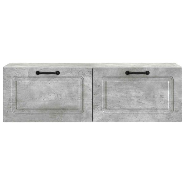 Стенно монтиран ТВ шкаф Бетонно сиво 98 x 31 x 30 см