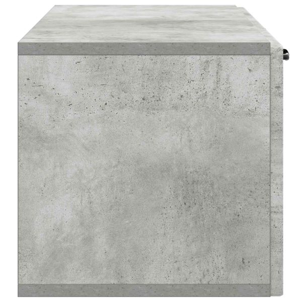 Стенно монтиран ТВ шкаф Бетонно сиво 98 x 31 x 30 см