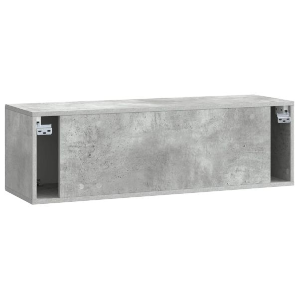 Стенно монтиран ТВ шкаф Бетонно сиво 98 x 31 x 30 см