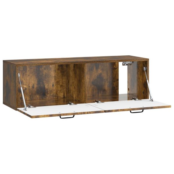 Стенно монтиран ТВ шкаф Опушен дъб 98 x 31 x 30 см