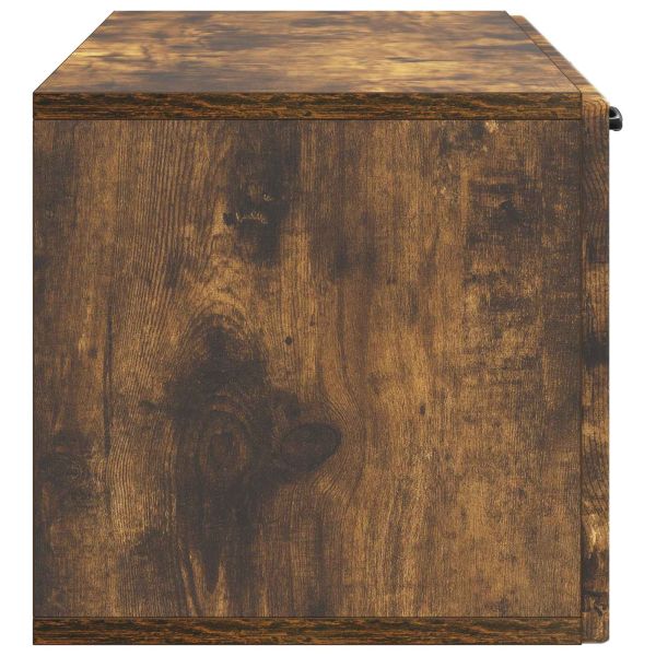 Стенно монтиран ТВ шкаф Опушен дъб 98 x 31 x 30 см