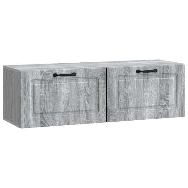 Стенно монтиран ТВ шкаф Сива сонома 98 x 31 x 30 см