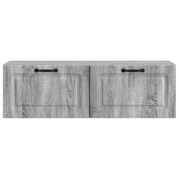 Стенно монтиран ТВ шкаф Сива сонома 98 x 31 x 30 см