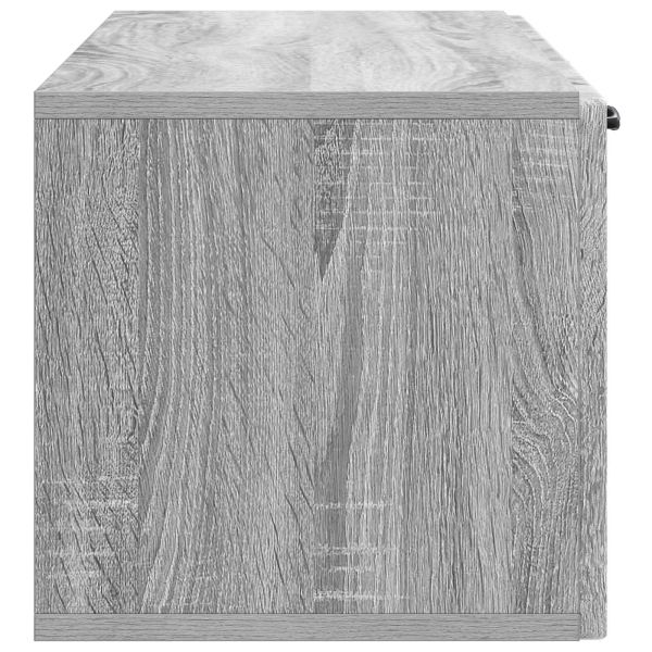 Стенно монтиран ТВ шкаф Сива сонома 98 x 31 x 30 см