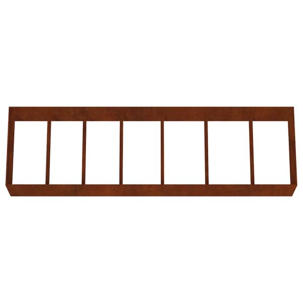 Градинска повдигната леха 280x80x40 см кортенова стомана