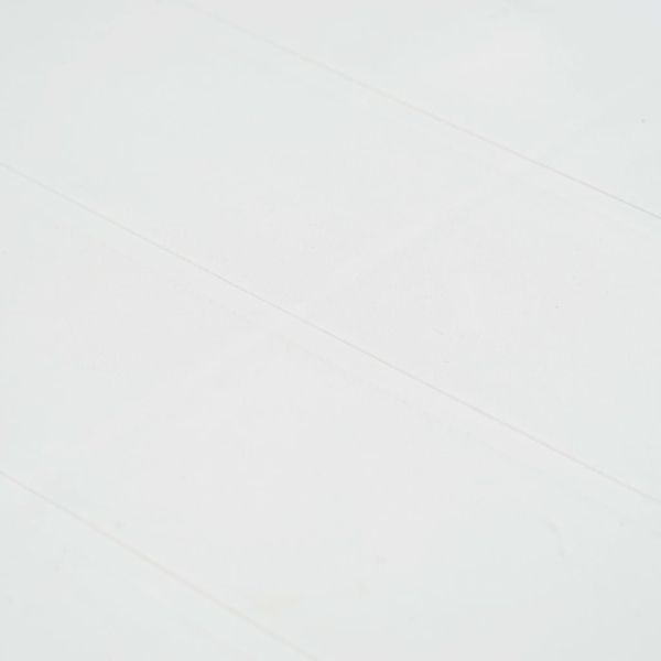 Външен трапезен комплект 7 части пластмаса бял ратанов вид