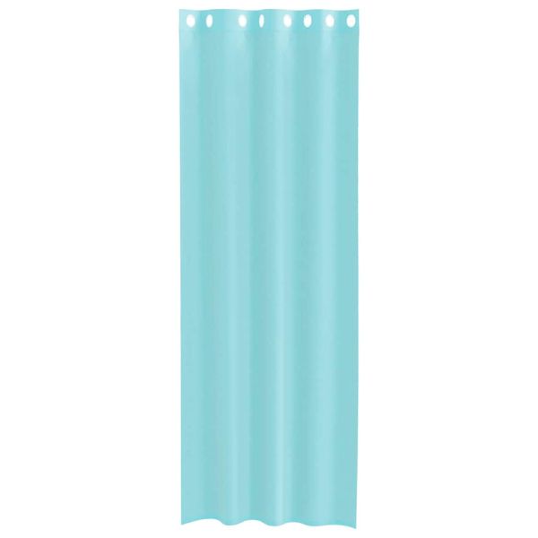 Пердета от воал с втулки, 2 бр, тюркоаз