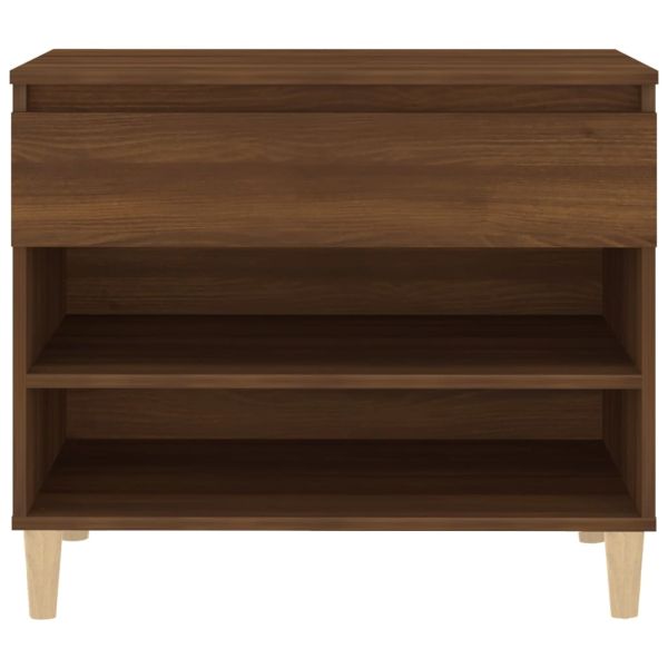 Шкаф за обувки, кафяв дъб, 70x36x60 см, инженерно дърво