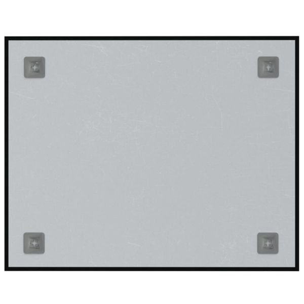 Магнитна дъска за стена, черна, 50x40 см, закалено стъкло