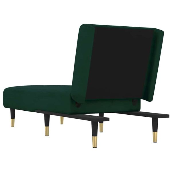 Кушетка, тъмнозелена, кадифе
