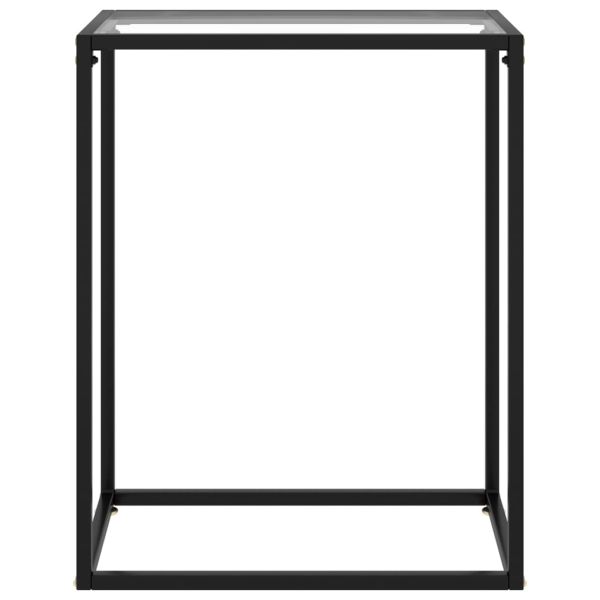 Конзолна маса, прозрачна, 60x35x75 cм, закалено стъкло