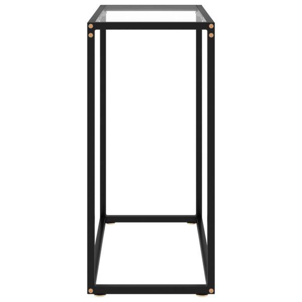 Конзолна маса, прозрачна, 60x35x75 cм, закалено стъкло