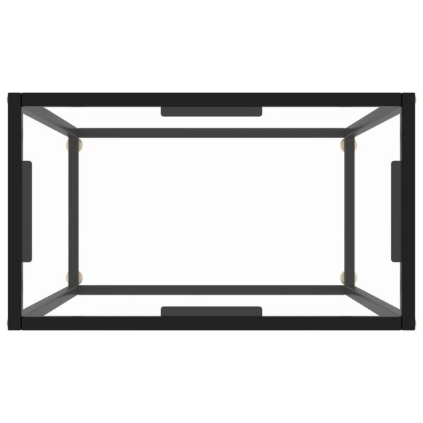 Конзолна маса, прозрачна, 60x35x75 cм, закалено стъкло