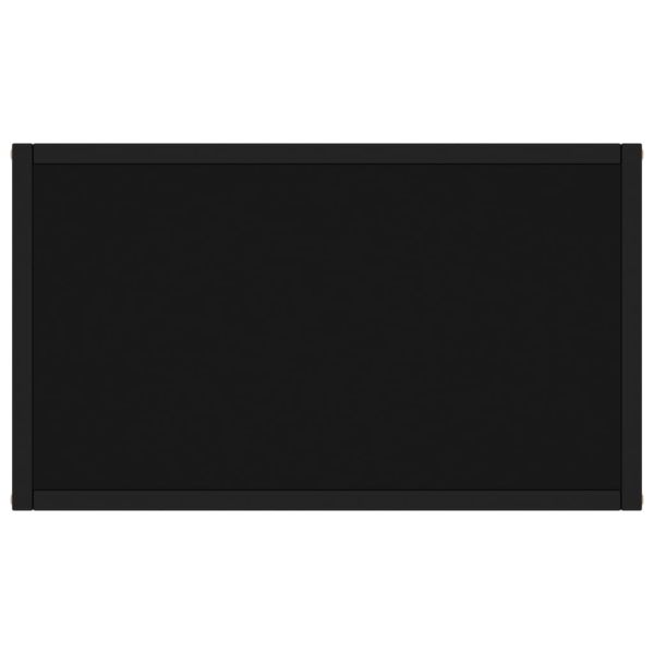 Конзолна маса, черна, 60x35x75 cм, закалено стъкло