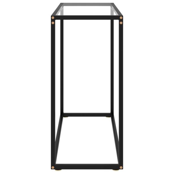 Конзолна маса, прозрачна, 80x35x75 cм, закалено стъкло