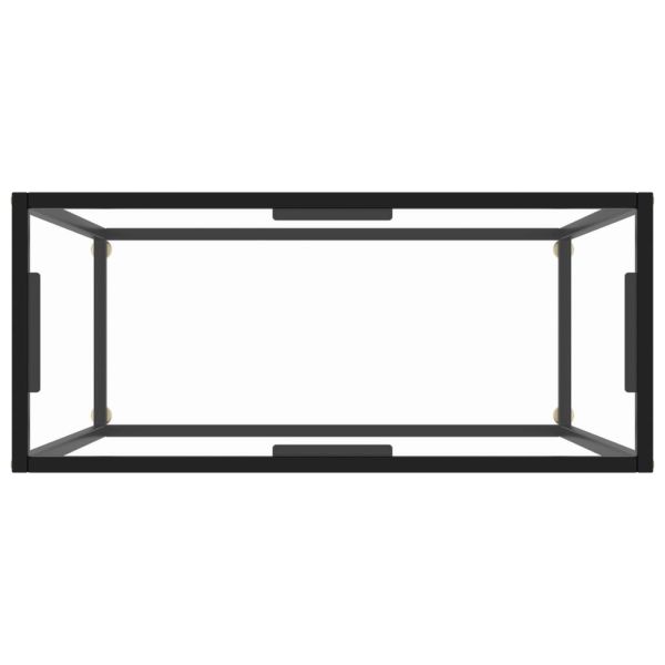 Конзолна маса, прозрачна, 80x35x75 cм, закалено стъкло